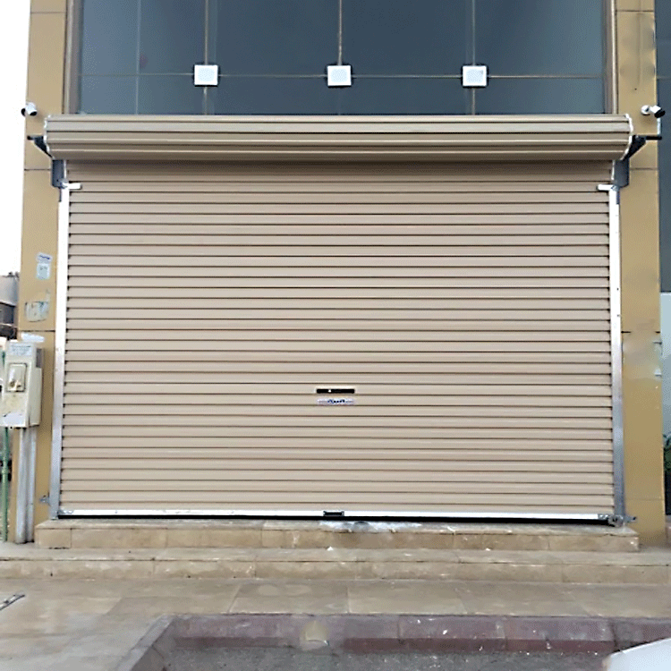 Local folding garage door with rolling shutter design for commercial and industrial buildings